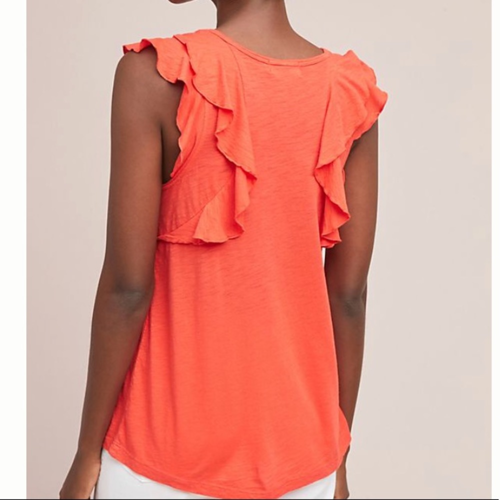 Anthropologie Basseterre Ruffle Sleeve Tank - Picture 3 of 4